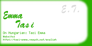 emma tasi business card